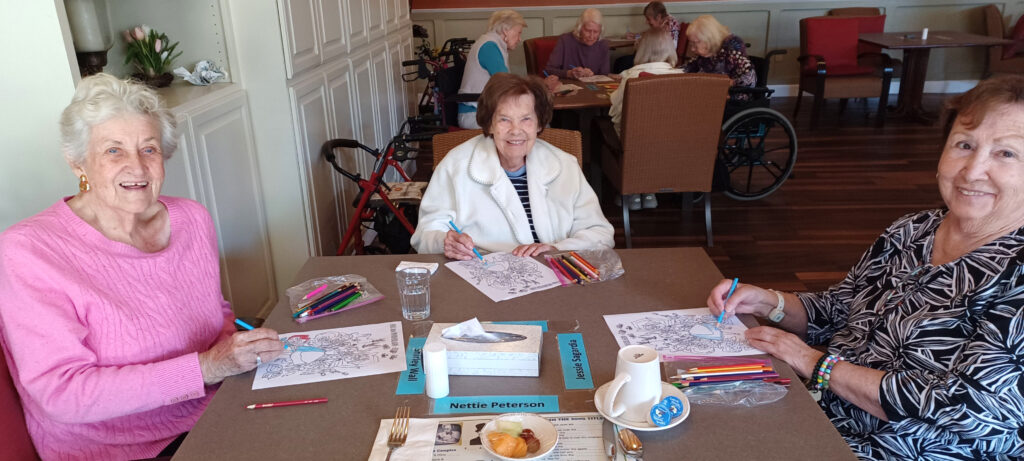 Assisted Living ladies painting